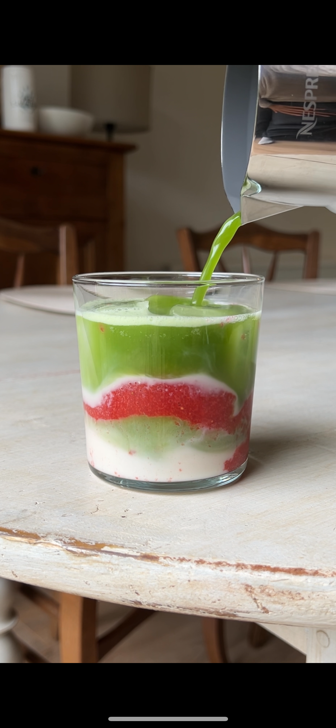 Matcha Latte Fraises